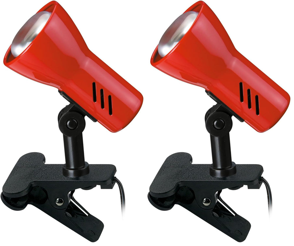 BRILONER - Schreibtischlampe mit Kabelschalter, schwenkbar, E14 Fassung, max. 40 Watt, Klemmlampe, Klemmleuchte, Nachttischlampe, Leselicht Kinder, Bürolampe, Leselampe Bett, 6,5x11,5x10,8 cm, Blau