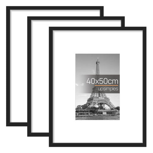 upsimples 3 Pack Bilderrahmen A4, Bilderrahmen Kinderzeichnungen A4，Picture Frame Schwarz für Fotos, Bilder, Poster