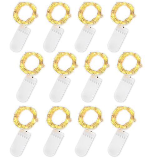 Jsdoin LED Mini Lichterkette mit Batterie, 6x20er Micro außen Lichterkette