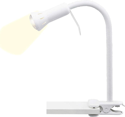 Klemmleuchte mit Flexarm, E14, weiß