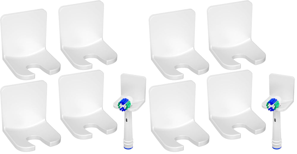 4 Pack Elektrische Zahnbürste Halterung, Selbstklebende elektrische zahnbürste Halter für die Wandmontage, Zahnbürstenhalter für die Aufbewahrung im Badezimmer, weiß