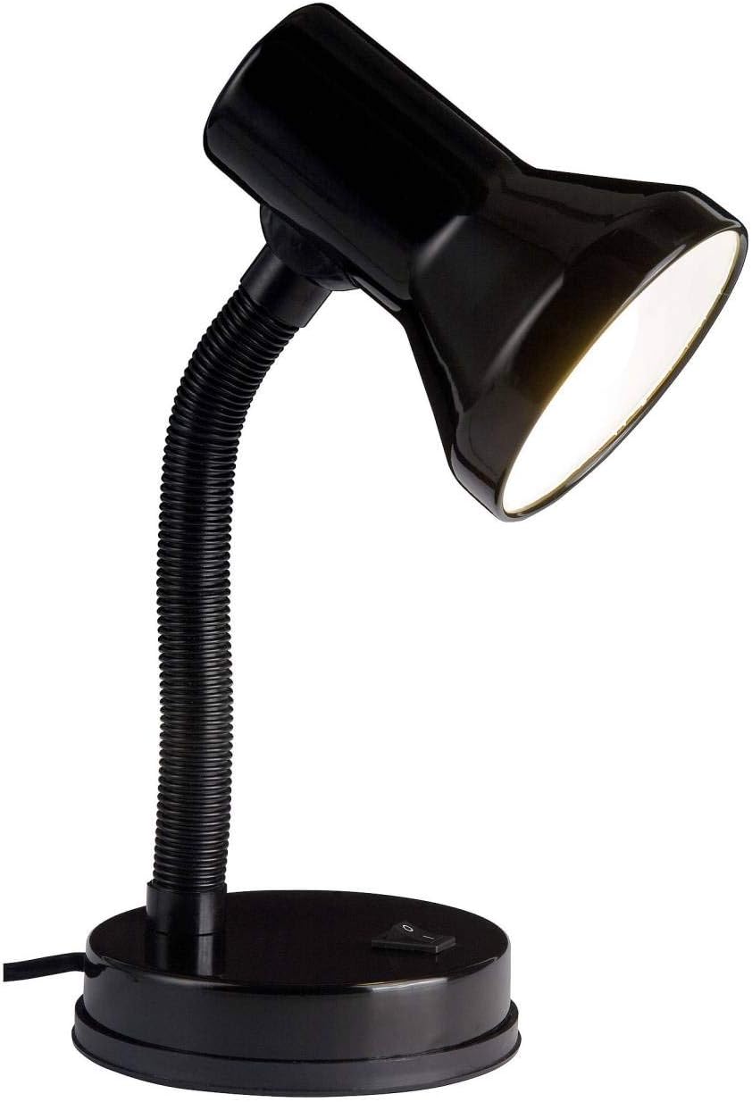 Brilliant Junior Tischlampe schwarz, Flexarm, Kippschalter, E27