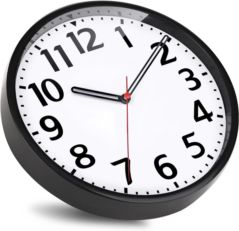 Wanduhr 9 Zoll batteriebetrieben leise Nicht tickende Wanduhr Modernes Quarz Design Dekorativ Innen Küche Büro
