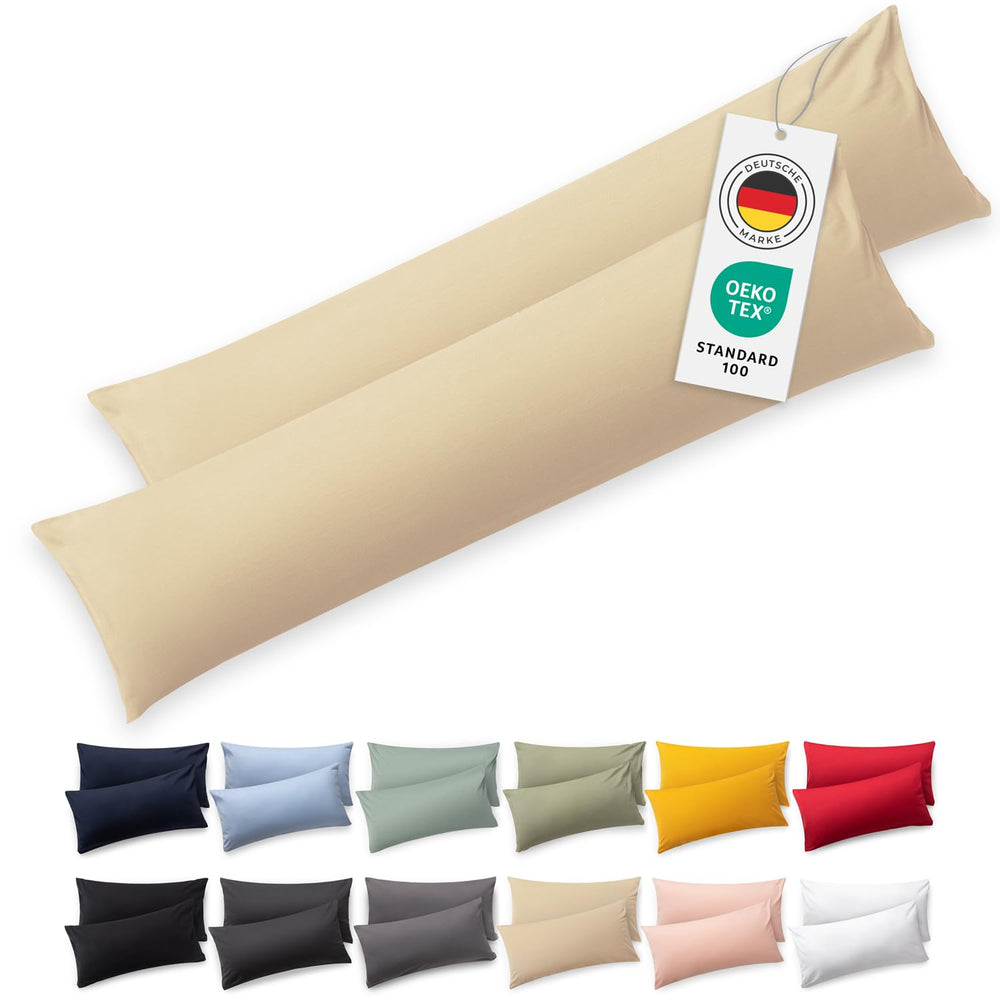 Blumtal Kissenbezug 40x40 cm (2er Set Kissenbezüge) - Grau - 100% Baumwoll-Jersey, Oeko-Tex Zertifiziert, Kissenhülle 40x40 - Jersey Kopfkissenbezug für Kissen 40x40 cm mit Reißverschluss