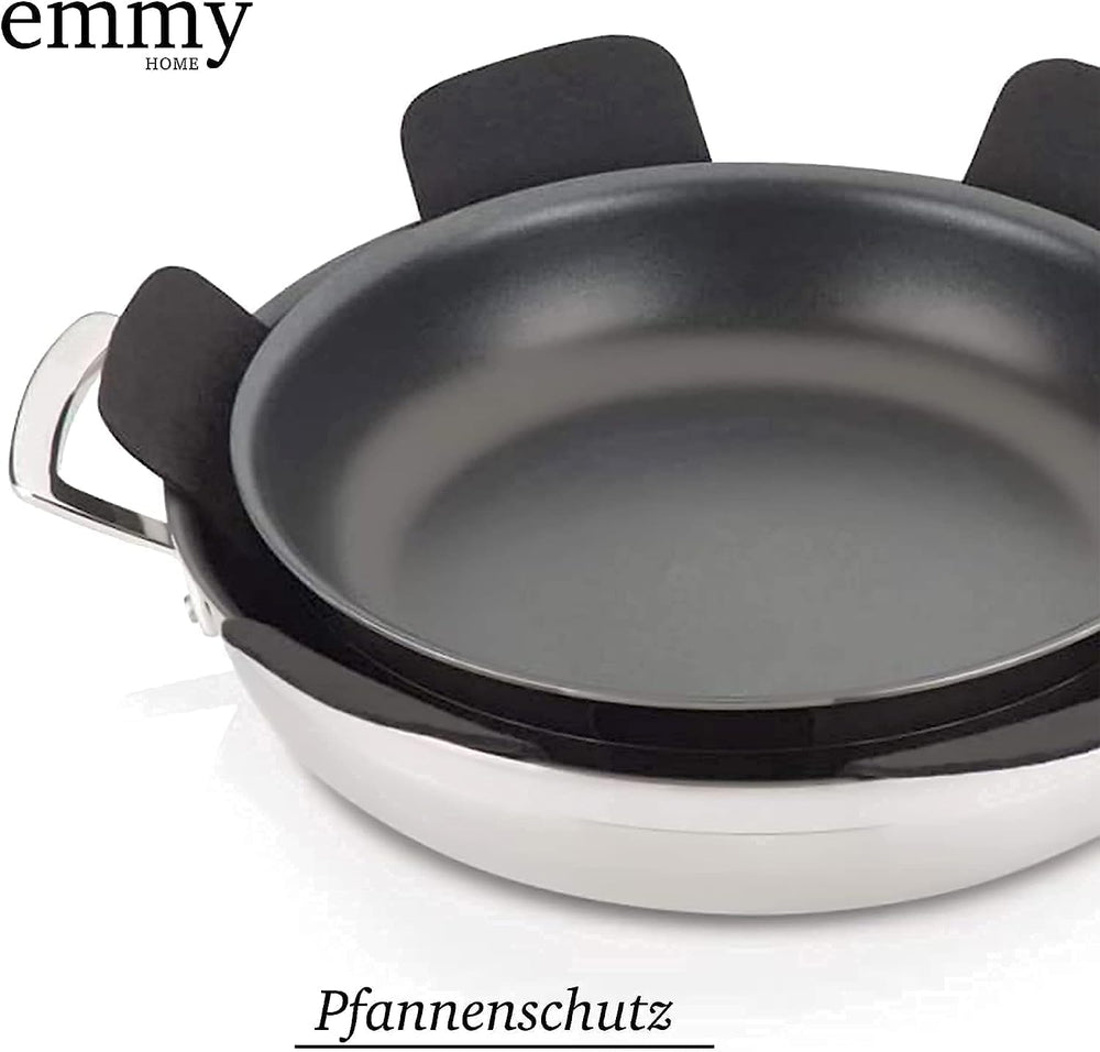 Pfannenschoner - Pfannenschutz Filz 5 Stück Stapelschutz, 38 cm Extra Dicke Topfuntersetzer Anpassbare Größe Topfschoner (5er)