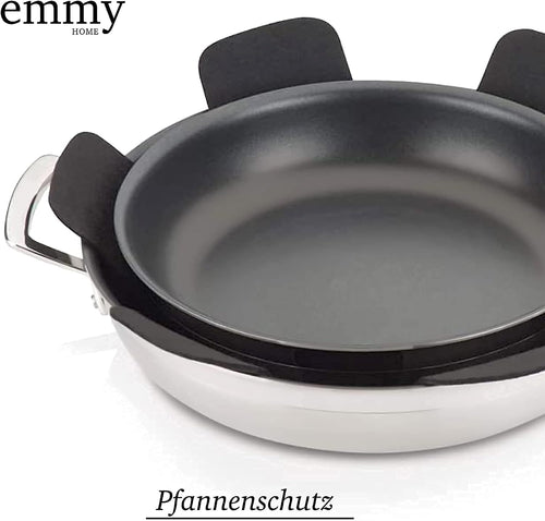 Pfannenschoner - Pfannenschutz Filz 5 Stück Stapelschutz, 38 cm Extra Dicke Topfuntersetzer Anpassbare Größe Topfschoner (5er)
