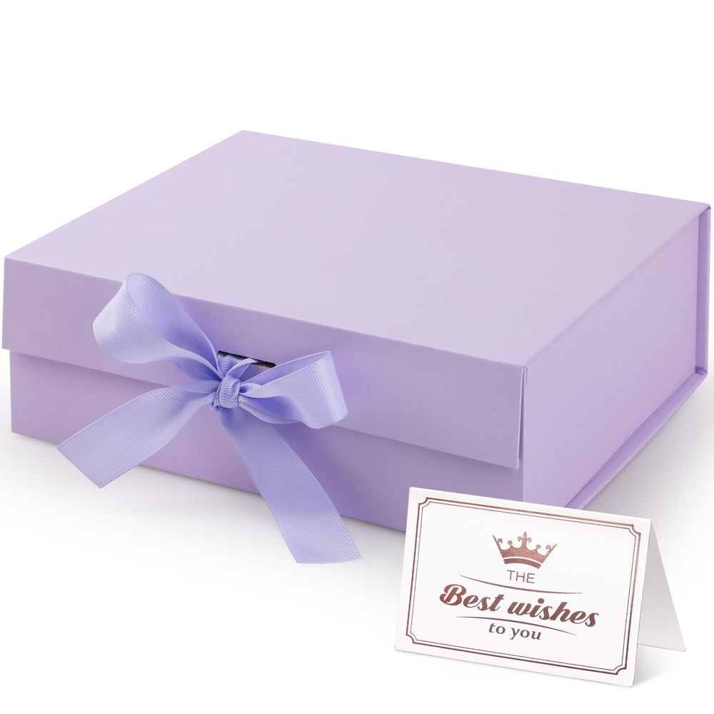 Hianjoo Geschenkbox mit Deckel 23x17x7cm, Magnetische Geschenkboxen mit Schleife, Geschenkkarton Faltbare für Weihnachten Hochzeit Geburtstag Jubiläum Valentinstag Geschenkverpackung - Rot