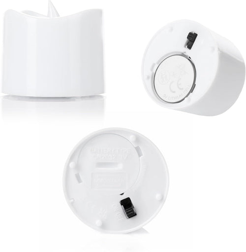 Nordstern LED Teelichter Warmweiß 12er Pack - Flackernde elektrische LED Kerzen - Batteriebetrieben mit Timer 6 Stunden an und 18 Stunden aus