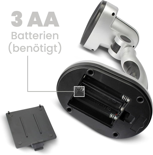 Eaxus® LED Schreibtischlampe ohne Kabel - Helle Tischleuchte, tageslicht Silber