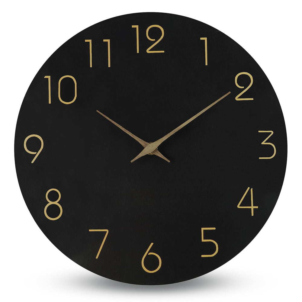 Aolso Wanduhr, geräuschlos und tickt Nicht, Batteriebetriebene runde Wanduhr, Digitale Wwanduhr, modernes Quarz-Design, für Wohnzimmer, Büro, Küche oder Kinderzimmer (Grau, 20CM)