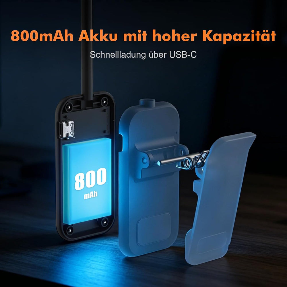 GRIFEMA Leselampe mit Klemme, 10 LEDs, USB C, 180° drehbarer Kopf