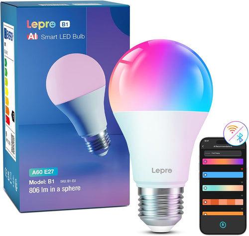 Smarte Glühbirne E27, RGB, 806 lm