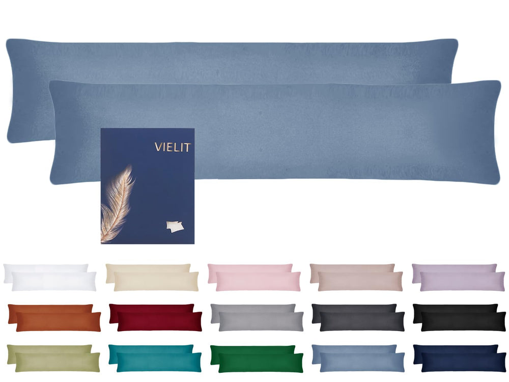 Vielit Kissenbezug 40 x 80 2pc Kopfkissenbezug Anthrazit Öko-Zertifikat