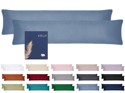 Vielit Kissenbezug 40 x 80 2pc Kopfkissenbezug Anthrazit Öko-Zertifikat