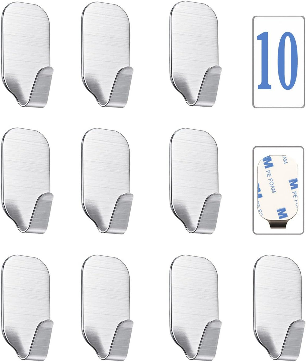 kleine Haken selbstklebend Edelstahl, starke Klebehaken für Wand