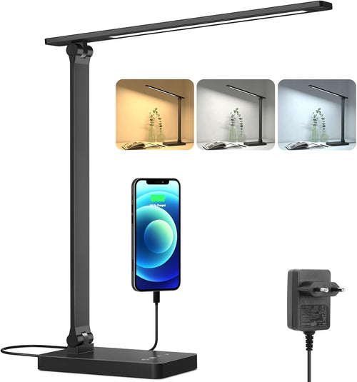Lepro LED Schreibtischlampe 16W, 700LM, 3 Farbmodi & 5 Helligkeitsstufen