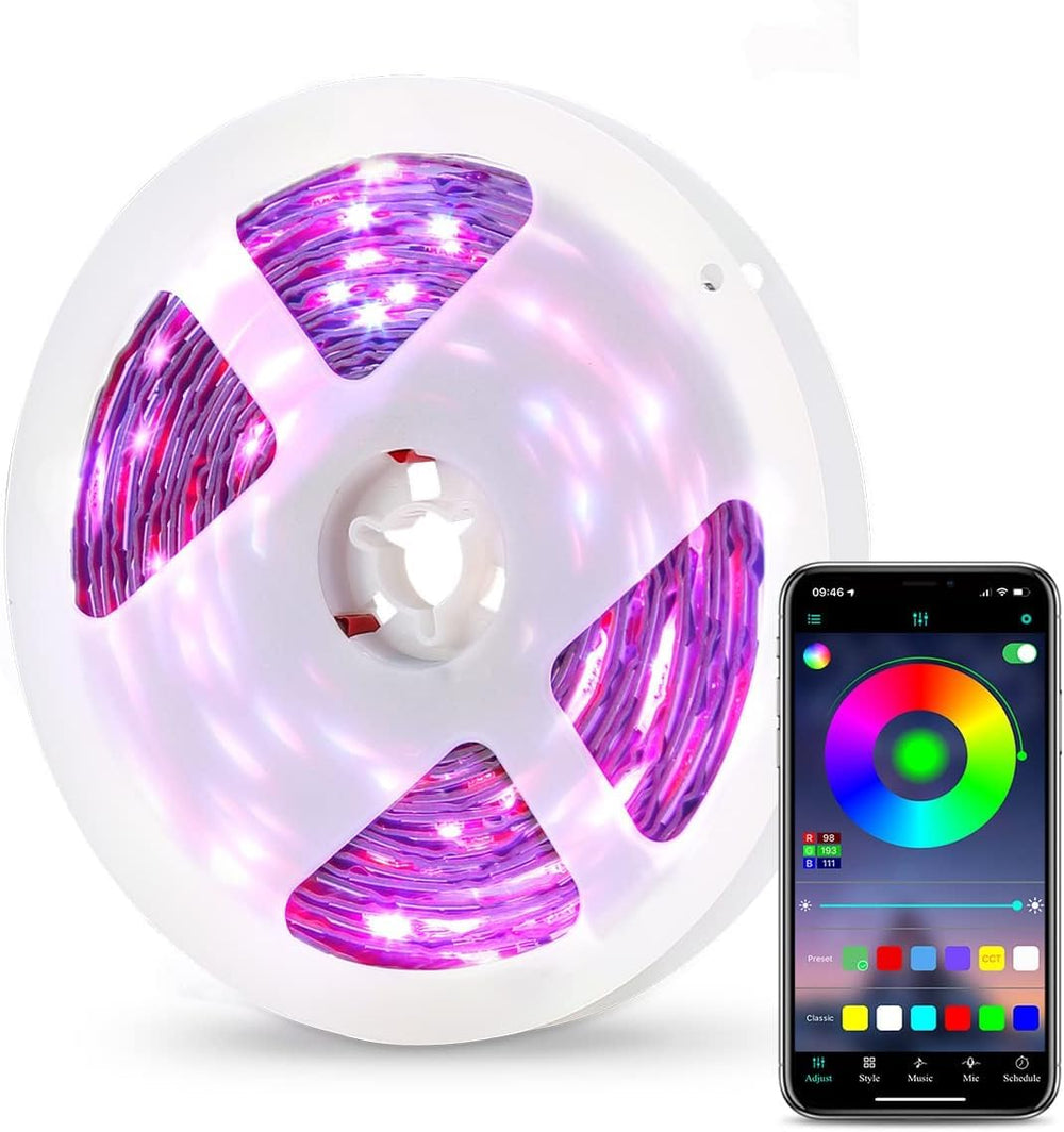 AMIR LED Streifen 1m, RGB LED Strip mit Fernbedienung, 18 Farbwechsel & 21 Modi LED Band Dimmbar, Selbstklebend Led Lichterkette Lichtband Leiste für Party, Gaming, Dekor, TV Hintergrundbeleuchtung