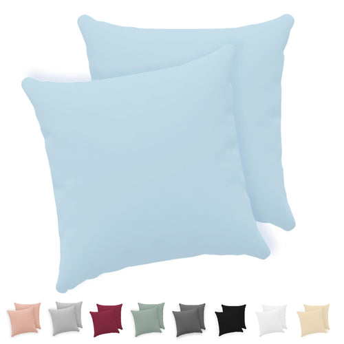 Twinzen - Kissenbezug 40x40cm - 2er Set - 100% Baumwolle - Anthrazit