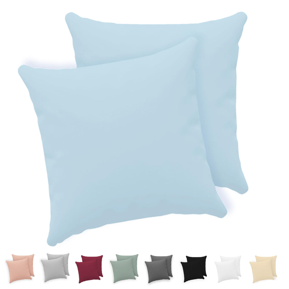 Twinzen - Kissenbezug 40x40cm - 2er Set - 100% Baumwolle - Anthrazit