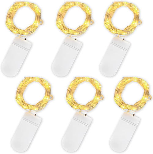 Micro LED Lichterketten 6er Set, 2 m, batteriebetrieben
