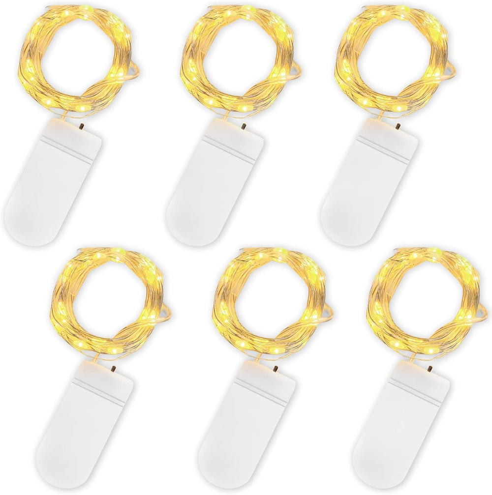 Jsdoin LED Mini Lichterkette mit Batterie, 6x20er Micro außen Lichterkette