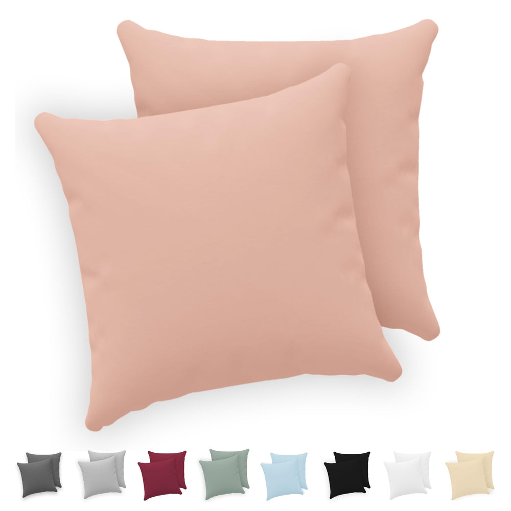 Twinzen - Kissenbezug 40x40cm - 2er Set - 100% Baumwolle - Anthrazit