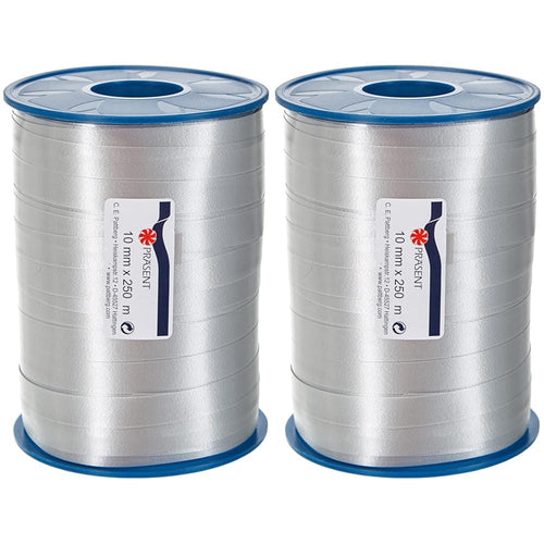PRÄSENT C.E. PATTBERG Geschenkband Gold, 250 Meter Ringelband 10 mm zum Basteln, Dekorieren & Verpacken von Geschenken zu jedem Anlass