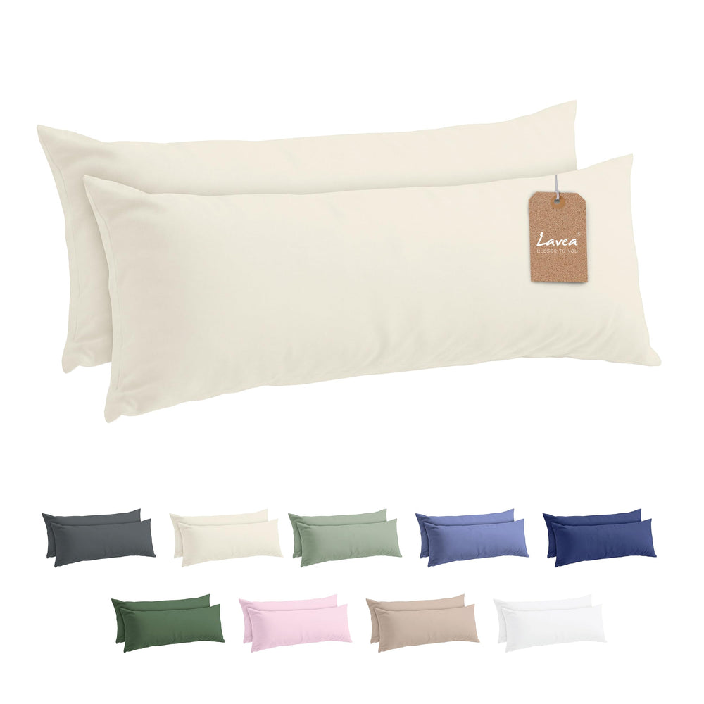 Lavea® 2er Set Kissenbezug - 40x40 - Eukalyptus
