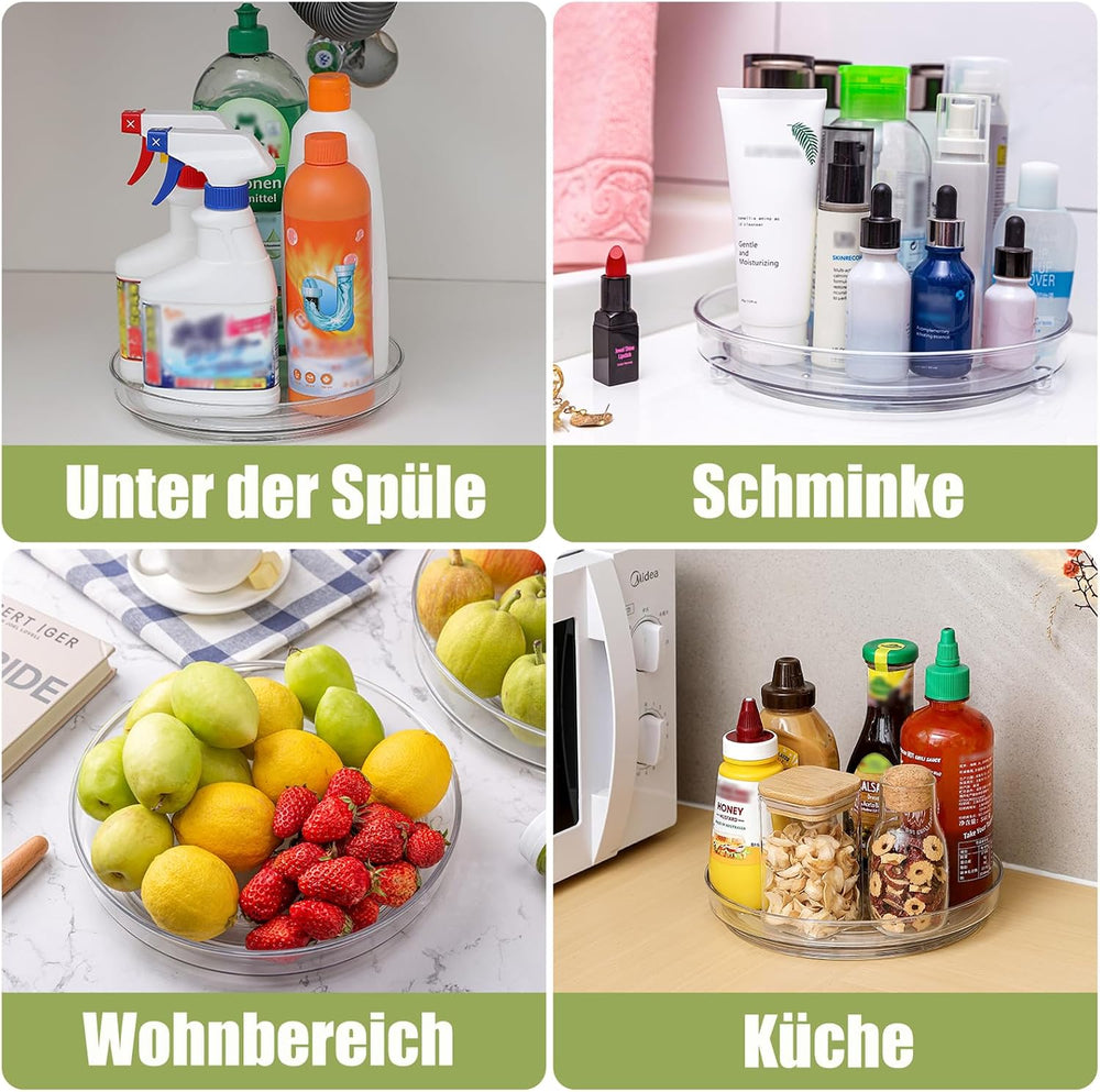 Famhap Drehteller Kühlschrank Organizer 22cm, 360° Drehbar