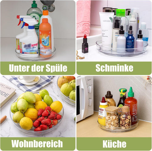 Famhap Drehteller Kühlschrank Organizer 22cm, 360° Drehbar
