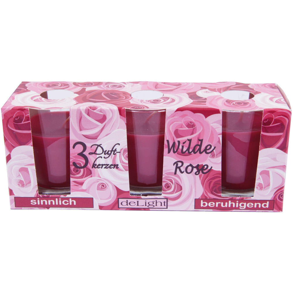 Duftkerzen im Glas, Vanille, warm & süß, 3er-Kerzenset