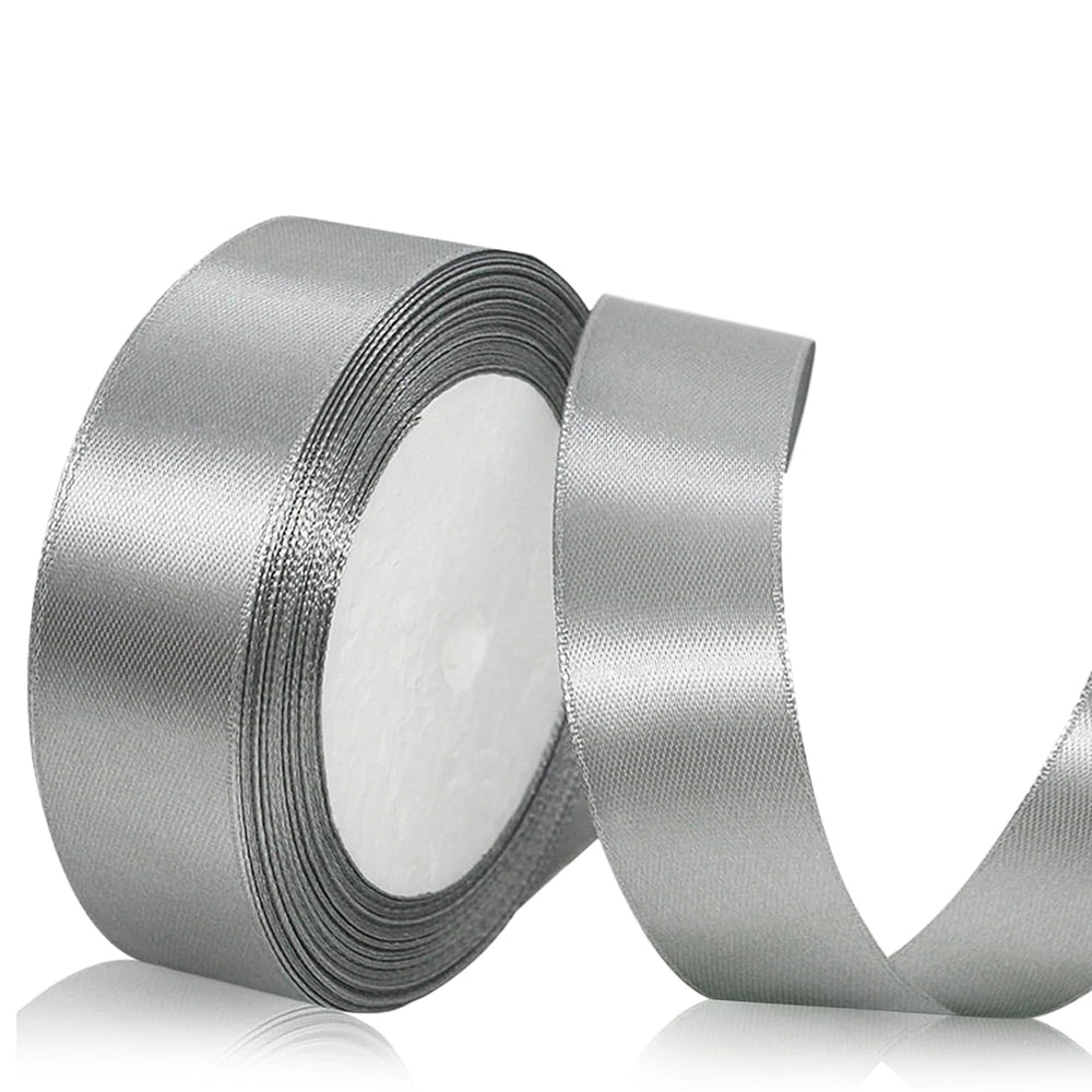 Geschenkband Satinband 22 m x 20 mm Weiß für Geschenkverpackung & Hochzeit