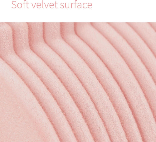 ManGotree 28 cm rutschfeste Baby-Kleiderbügel aus Samt 15 Stück Hellrosa
