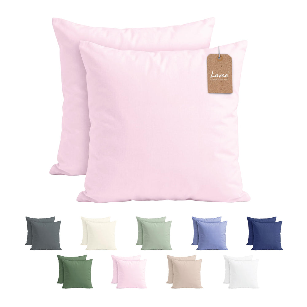 Lavea® 2er Set Kissenbezug - 40x40 - Eukalyptus