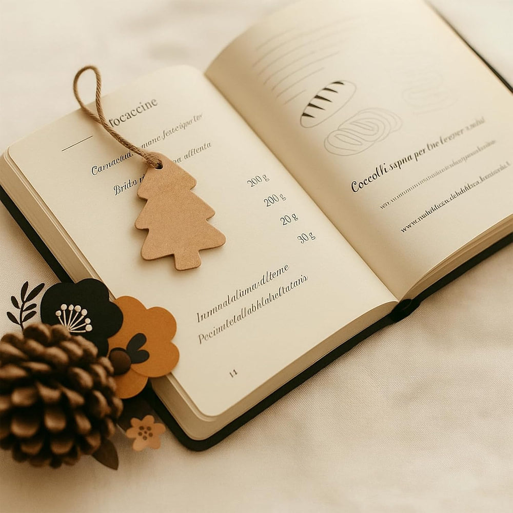 Geschenkanhänger 50 Stück Blanko Braune Papieranhänger mit Schnur 6x 5 cm für Hochzeitsgeschenke Geburtstag Weihnachten [ Weihnachtsbaum ]