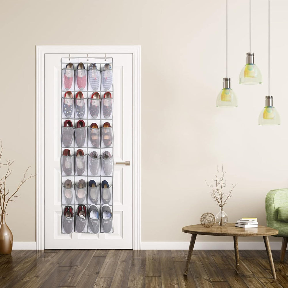 Organizer über der Tür für Schuhe, Hängend Aufbewahrungstasche mit 24 Taschen, Schuhaufbewahrung Hängend, Multifunktionale Hängeorganizer für Schlafzimmer Wohnzimmer Badezimmer