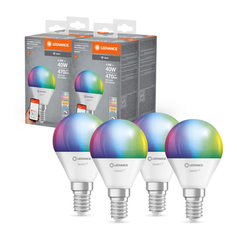 LEDVANCE E27 LED Lampe Wifi, Globeform Leuchtmittel mit 14 W (1521Lumen) ersetzt 100 W Glühbirne, dimmbar, RGBW Lichtfarbe (2700-6500K), kompatibel mit Alexa, google oder App, Lampen im 1er-Pack