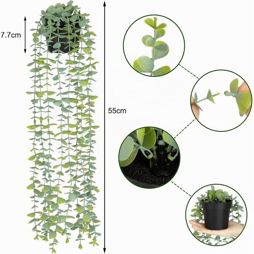 CCILAND Hängepflanze Kunstpflanze Hängend Fake Plant für Zimmer, Home Deko