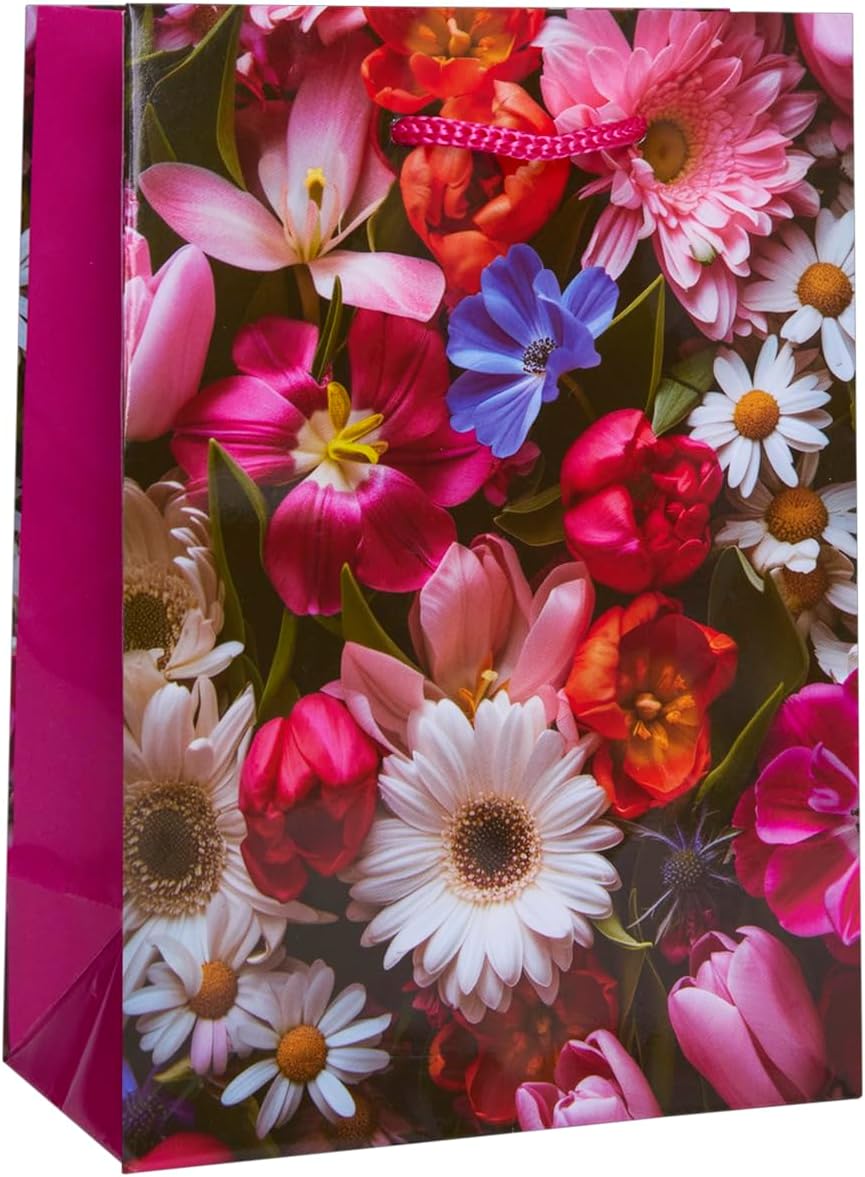 Idena Geschenktüten Classic Blumen, 10 Stück, 11,5 x 16 x 5,5 cm