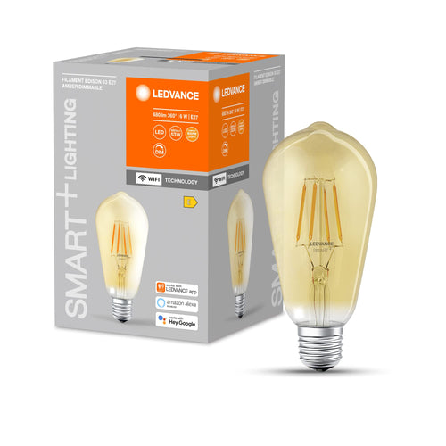 LEDVANCE SMART+ Filament Edison Dimmable Warmweiß 2400 K 6 W
