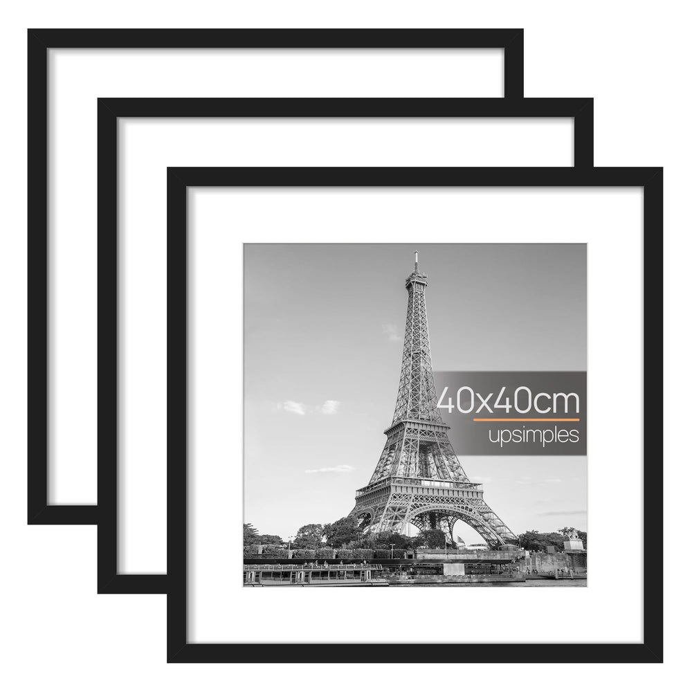 upsimples 3 Pack Bilderrahmen A4, Bilderrahmen Kinderzeichnungen A4，Picture Frame Schwarz für Fotos, Bilder, Poster