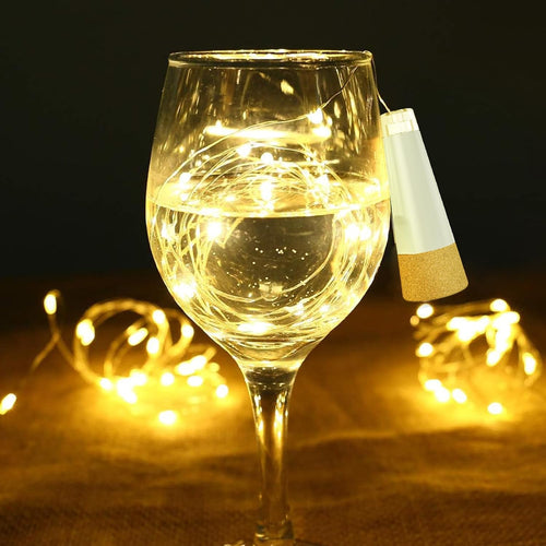 Lichterkette, USB Wiederaufladbare Weinflaschenlichter mit Korken, 2024 Version USB Lichterkette für Party Weihnachten