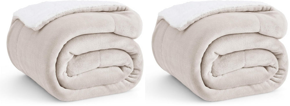 BEDSURE Sherpa Kuscheldecke Flauschig 150x200 - Sofadecke, Grau