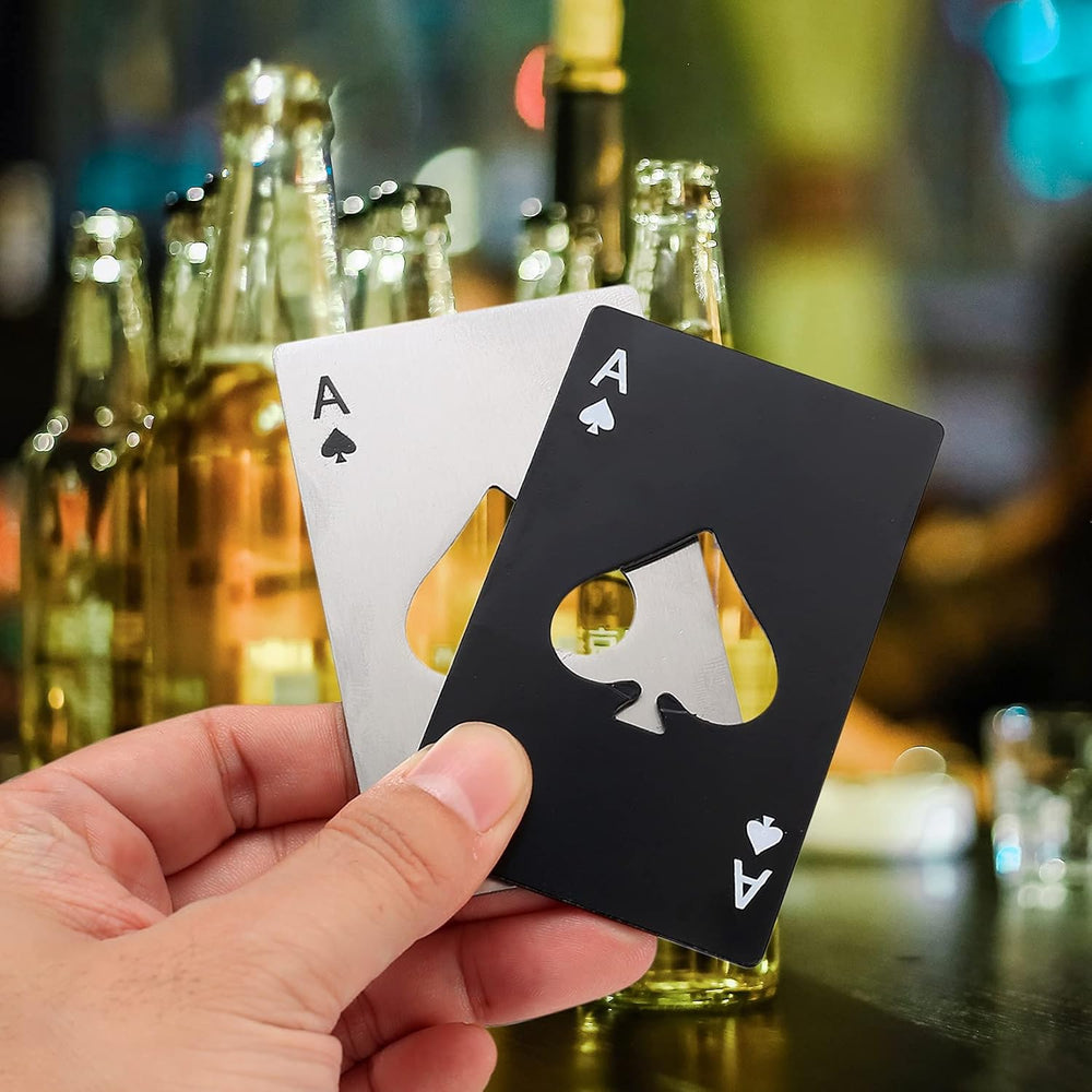 4 Stück Flaschenöffner, Edelstahl Bierdeckel Dosenöffne