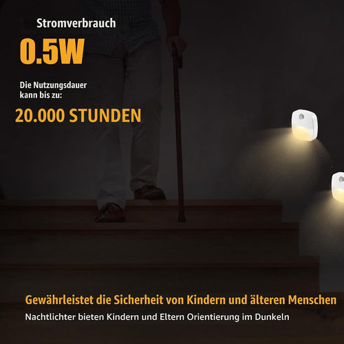 Nachtlicht mit Bewegungsmelder, LED Nachtlicht Kinder