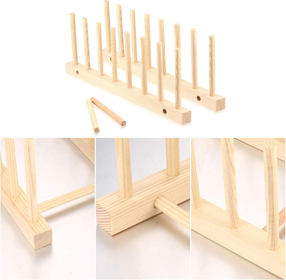 1 STK Geschirrständer, Abtropfgestell aus Holz