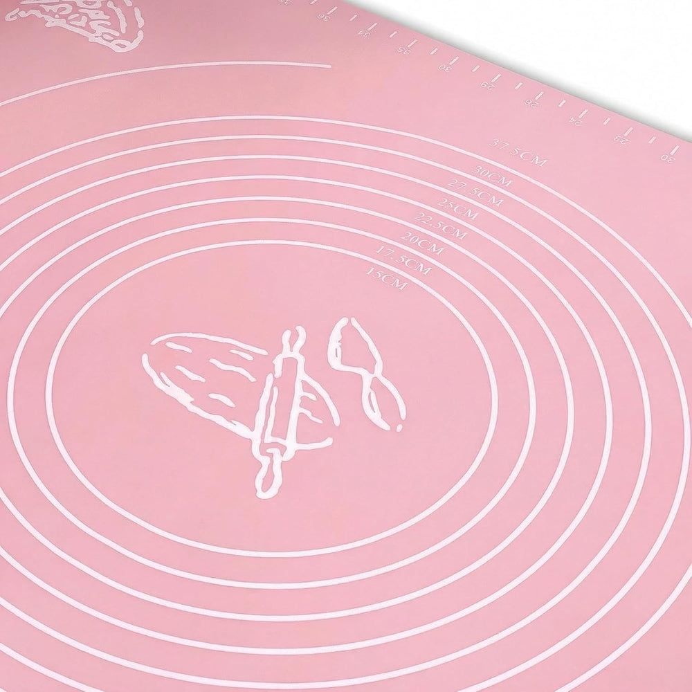Backmatte Silikon 50 x 40 cm - Ausrollmatte Antihaft Rosa Pink