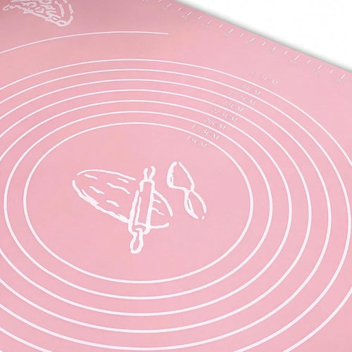 Backmatte Silikon 50 x 40 cm - Ausrollmatte Antihaft Rosa Pink