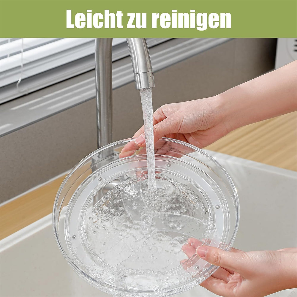 Famhap Drehteller Kühlschrank Organizer 22cm, 360° Drehbar