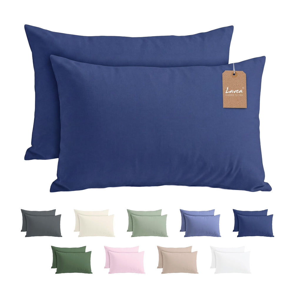 Lavea® 2er Set Kissenbezug - 40x40 - Eukalyptus